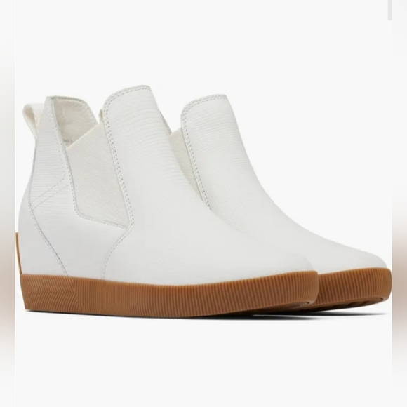 Sorel Women Size 8.5 Out N About Wedge II White Slip-On Waterproof Shoes Booties - Picture 8 of 9